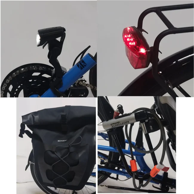 Speciale aanbieding, gratios tas verlichting en slot bij een ice trike